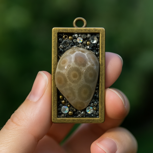 Lake Michigan Petoskey Stone Pendant – Grounded Beauty from the Earth