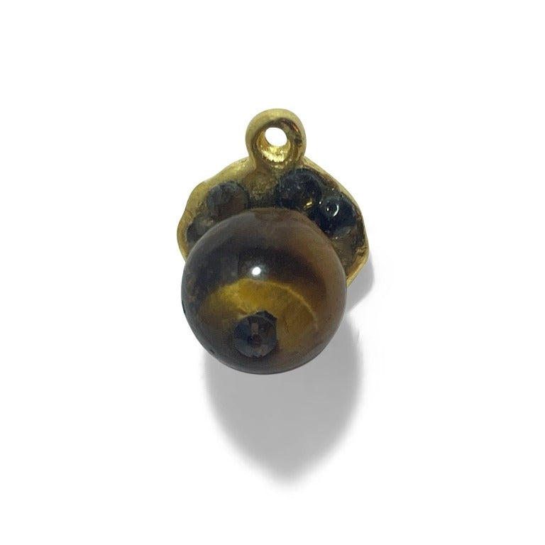 Tiger Eye with Swarovski Crystal Pendant