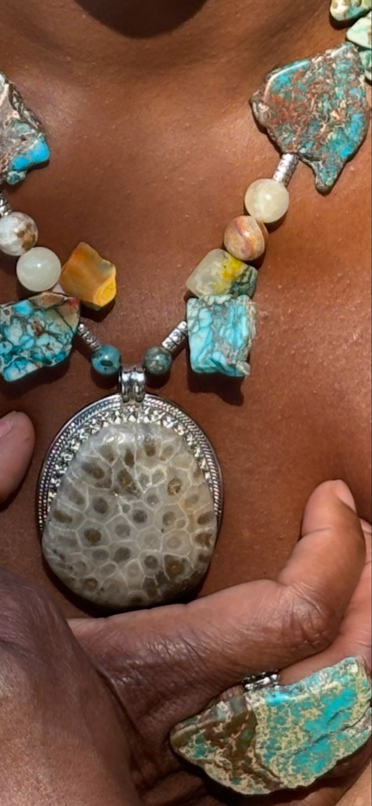 Petoskey Stone and Turquoise