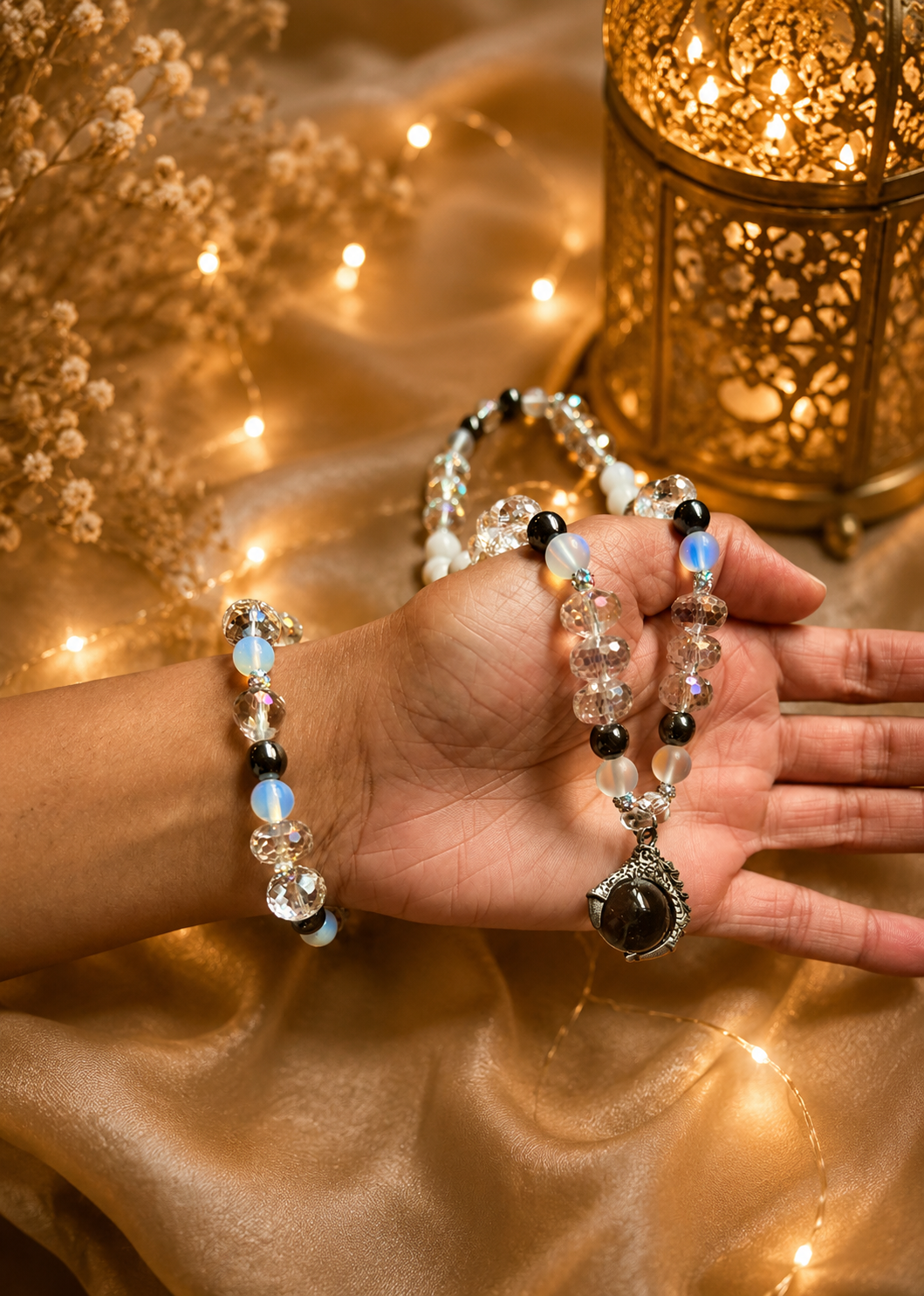 Moonlight Clarity Set - Opalite, Clear Quartz, Hematite