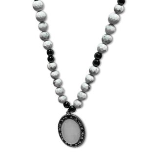 Howlite and Hematite Necklace