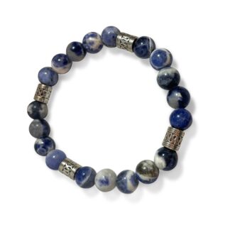 Sodalite with Silver Egyptian Accent Bracelet