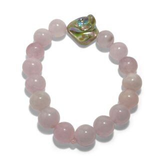 Rose Quartz with Abalone Shell Bracelet