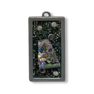 Rainbow Bismuth Crystal Pendant